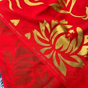 Vintage Hawaiian Fabric Pua Lani Pareu by Alfred Shaheen Cotton 43” x 1 Yard
